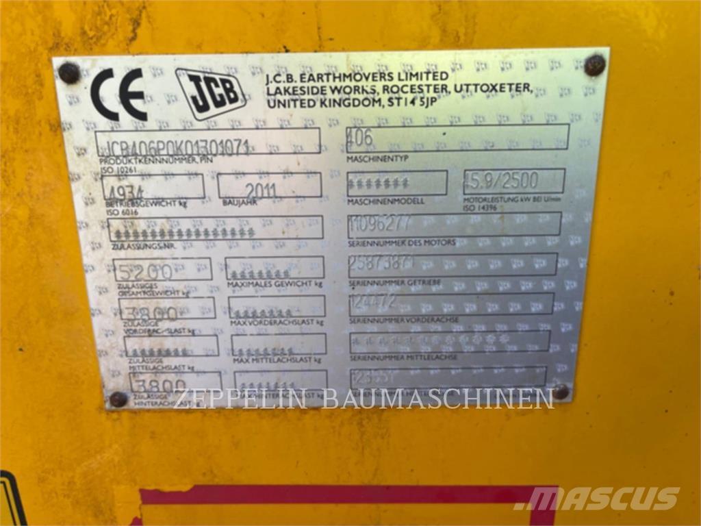 JCB 406 Φορτωτές με λάστιχα (Τροχοφόροι)