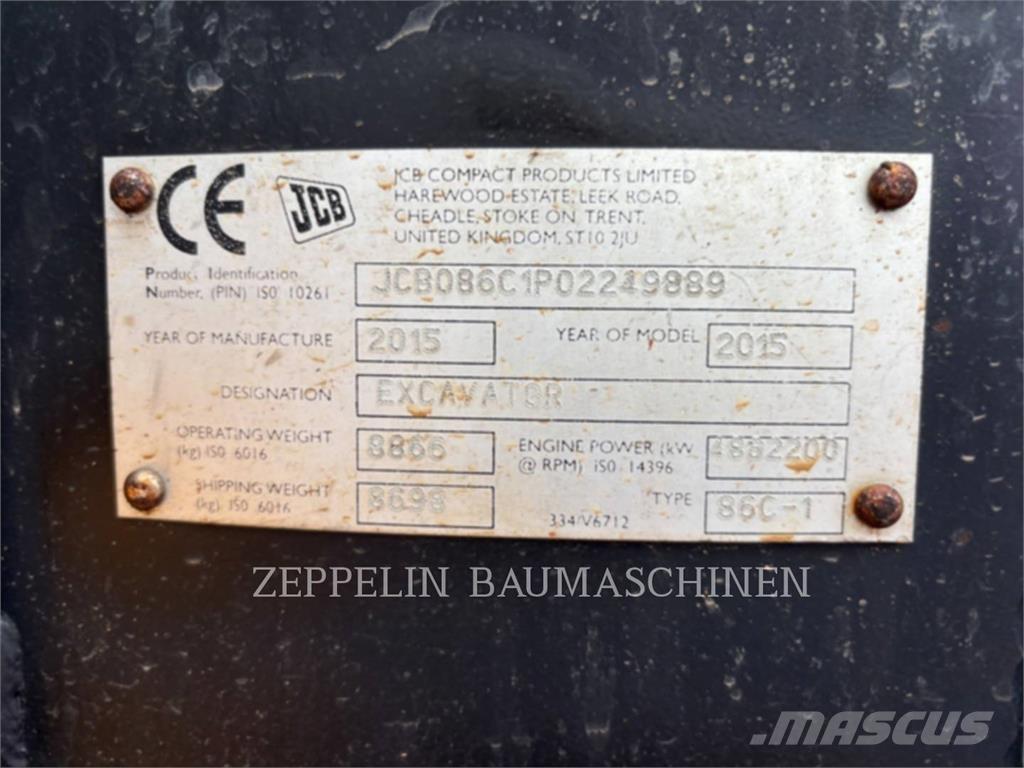 JCB 86C Εκσκαφείς με ερπύστριες