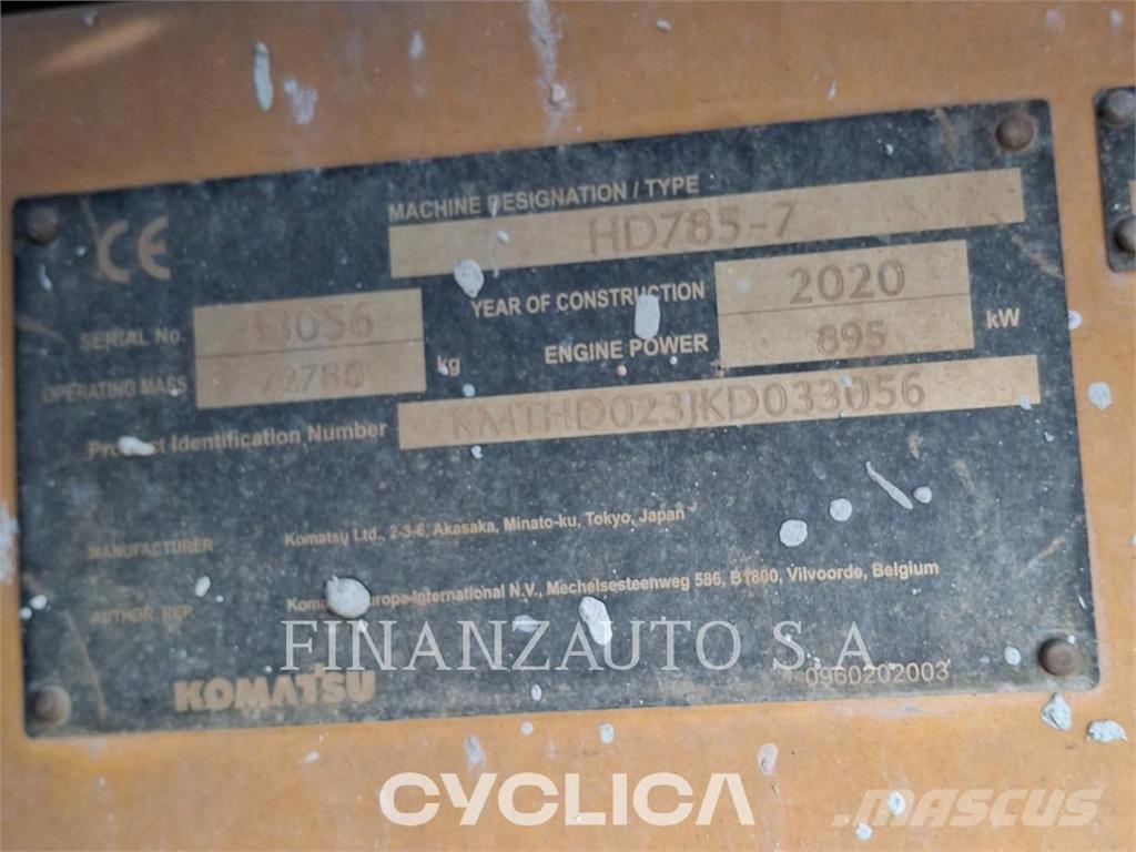 Komatsu HD785-7 Σπαστό Dump Truck ADT
