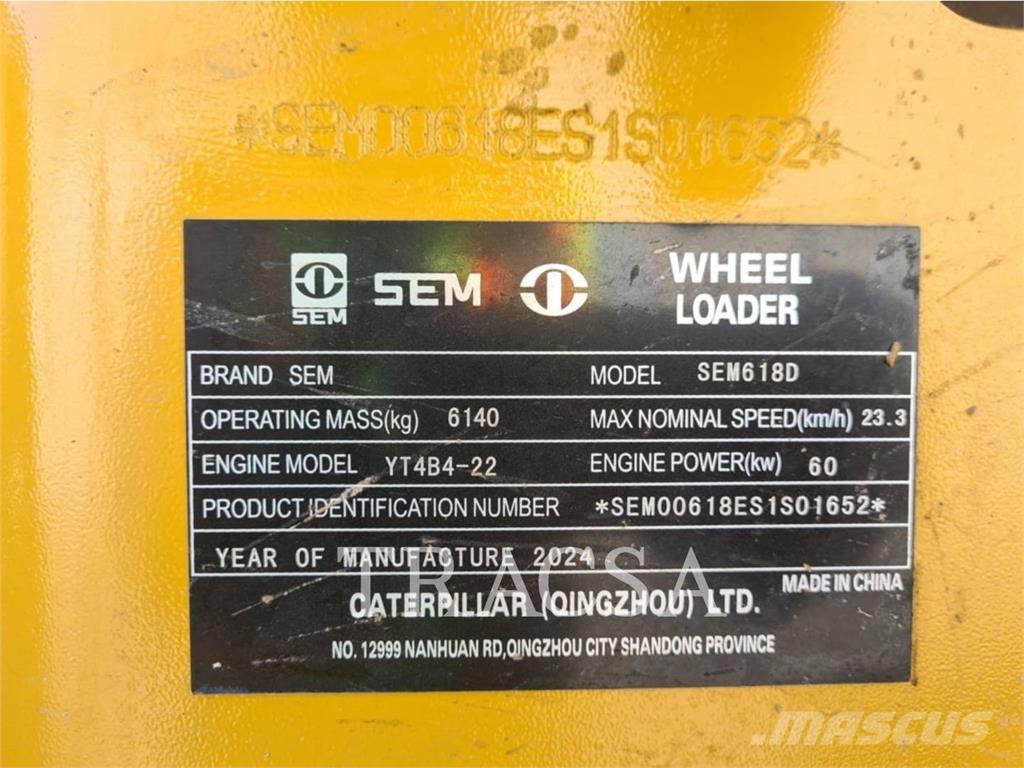 SEM MACHINERY SEM618D Φορτωτές με λάστιχα (Τροχοφόροι)