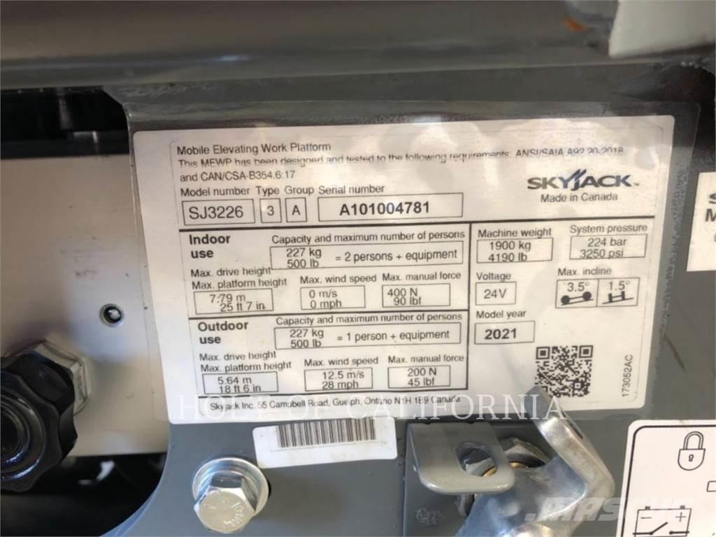 Skyjack SCISSOR26N Ανυψωτήρες ψαλιδωτής άρθρωσης