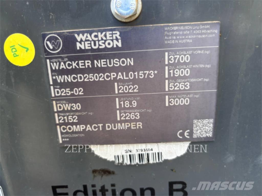 Wacker DW30 Σπαστό Dump Truck ADT