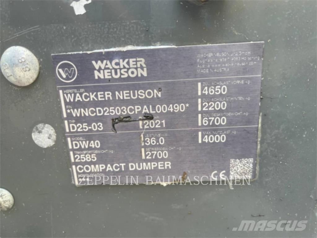 Wacker DW40 Σπαστό Dump Truck ADT