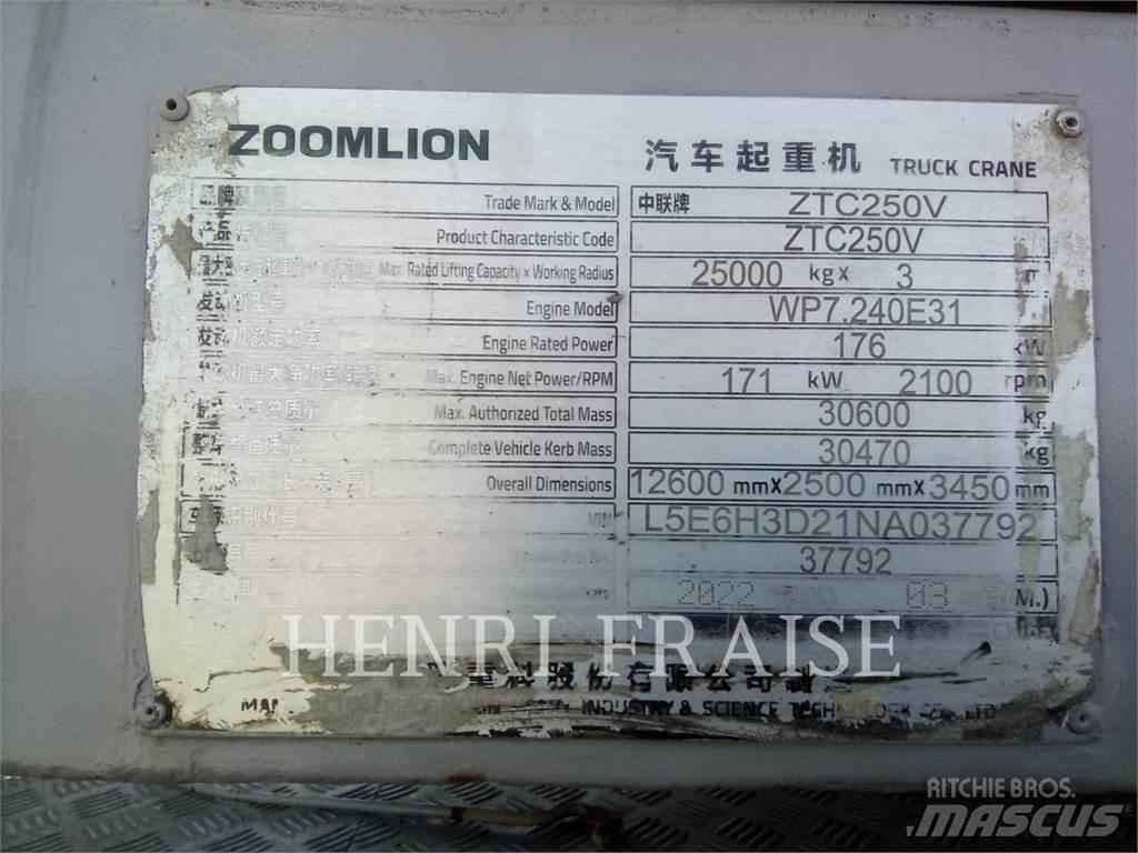 Zoomlion ZTC250V31 Γερανοί παντός εδάφους