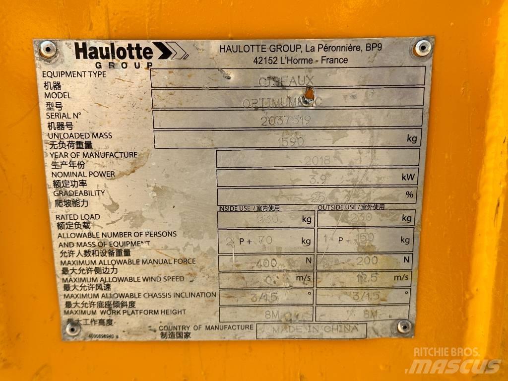 Haulotte OPTIMUM 8 Ανυψωτήρες ψαλιδωτής άρθρωσης