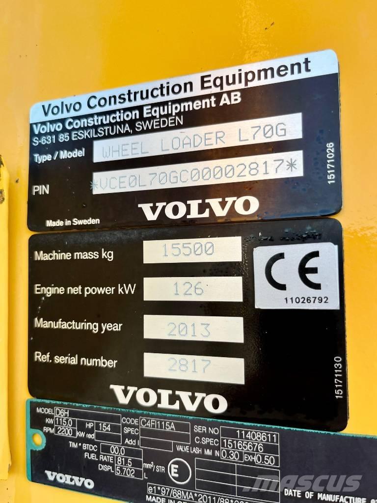 Volvo L 70 G Φορτωτές με λάστιχα (Τροχοφόροι)