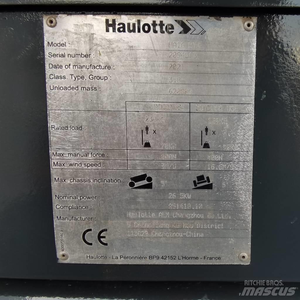 Haulotte HA16RTJ Ανυψωτήρες με αρθρωτό βραχίονα