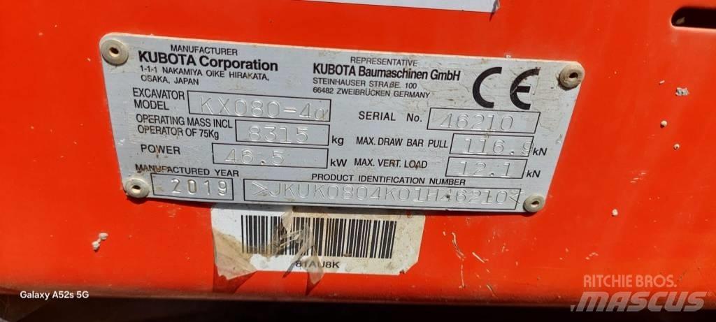Kubota KX 080-4 Μίνι εκσκαφείς 7t - 12t