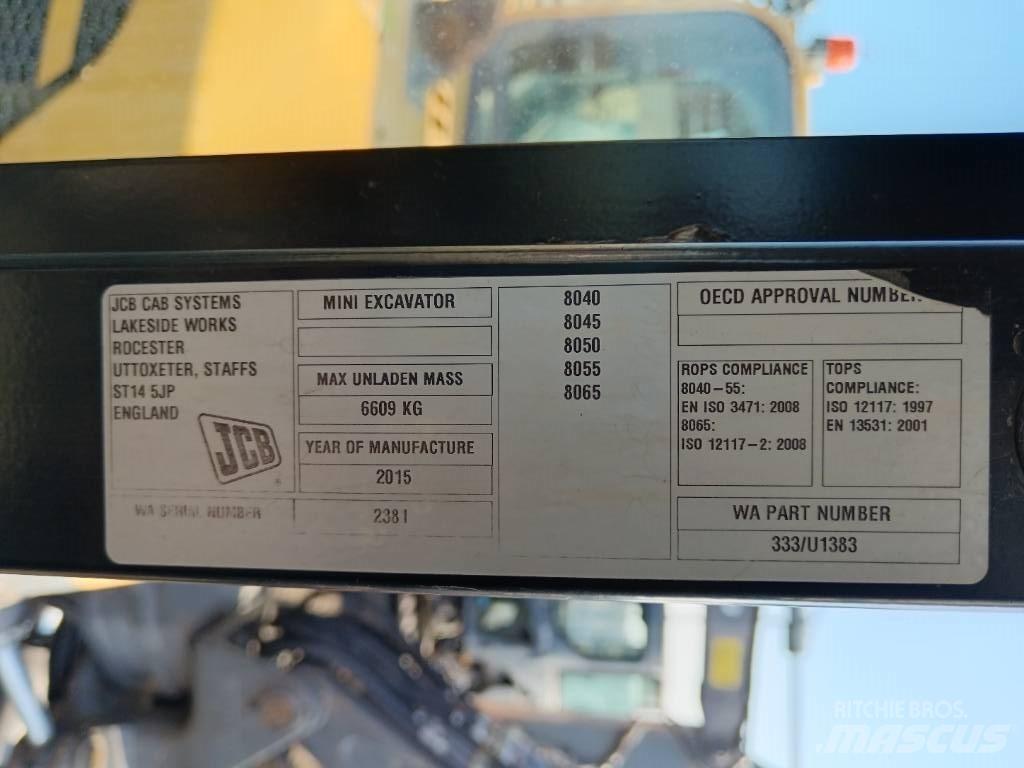 JCB 8055 RTS Εκσκαφάκι (διαβολάκι) < 7t