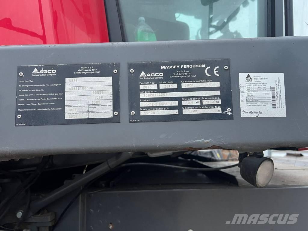 Massey Ferguson 9380 Θεριζοαλωνιστικές μηχανές