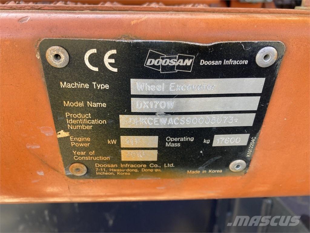 Doosan DX 170 W Εκσκαφείς με τροχούς - λάστιχα
