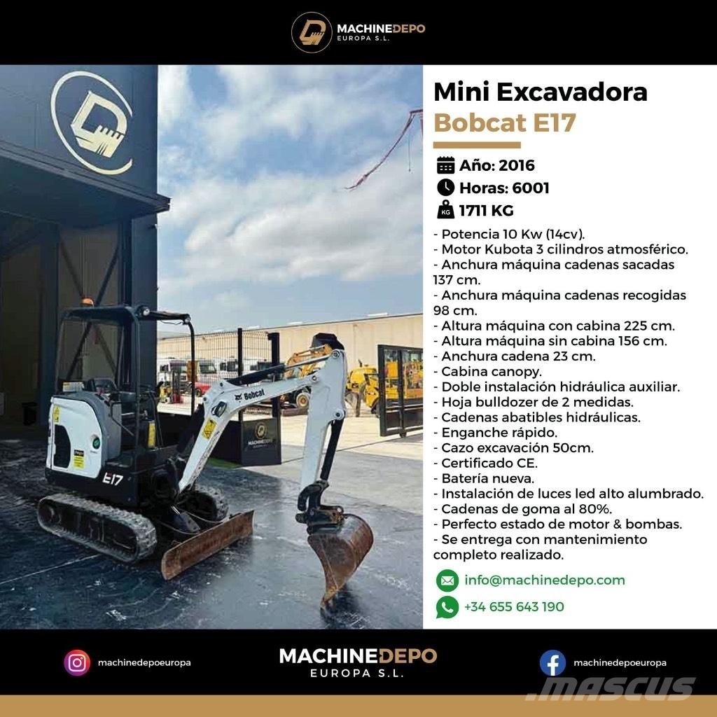 Bobcat E 17 Εκσκαφάκι (διαβολάκι) < 7t