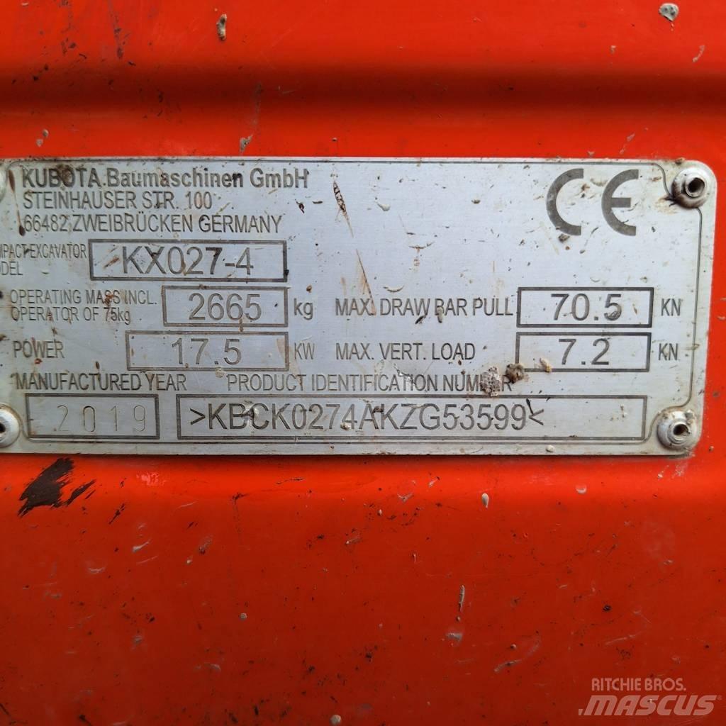 Kubota KX 027-4 Εκσκαφάκι (διαβολάκι) < 7t