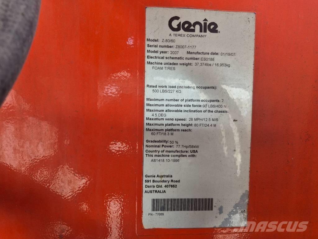 Genie Z 80/60 Ανυψωτήρες με αρθρωτό βραχίονα