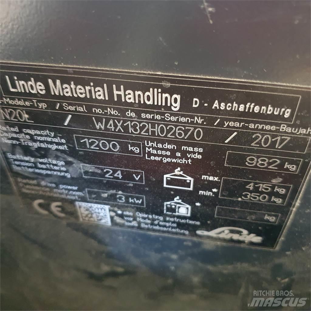 Linde N20L kurz Περονοφόρο ανυψωτικό συλλογής παραγγελιών μεσαίου ύψους