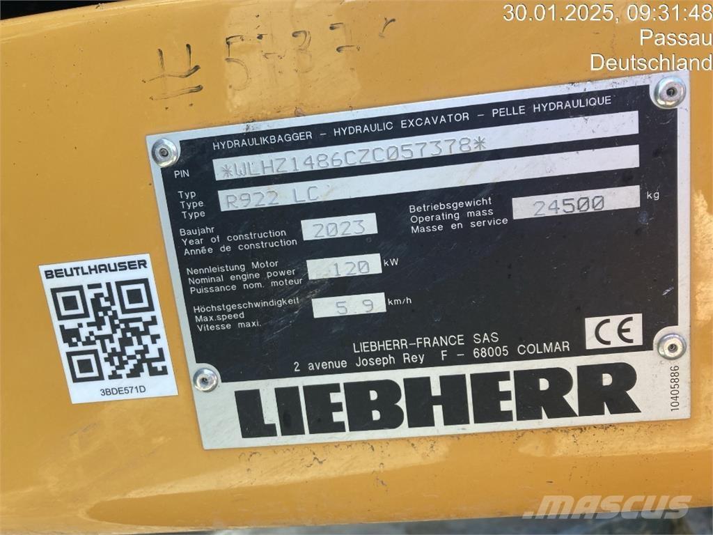 Liebherr R922 Εκσκαφείς με ερπύστριες