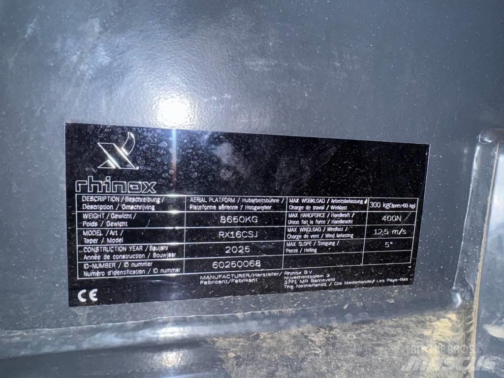 Rhinox RX 16 CSJ Ανυψωτήρες με τηλεσκοπικό βραχίονα