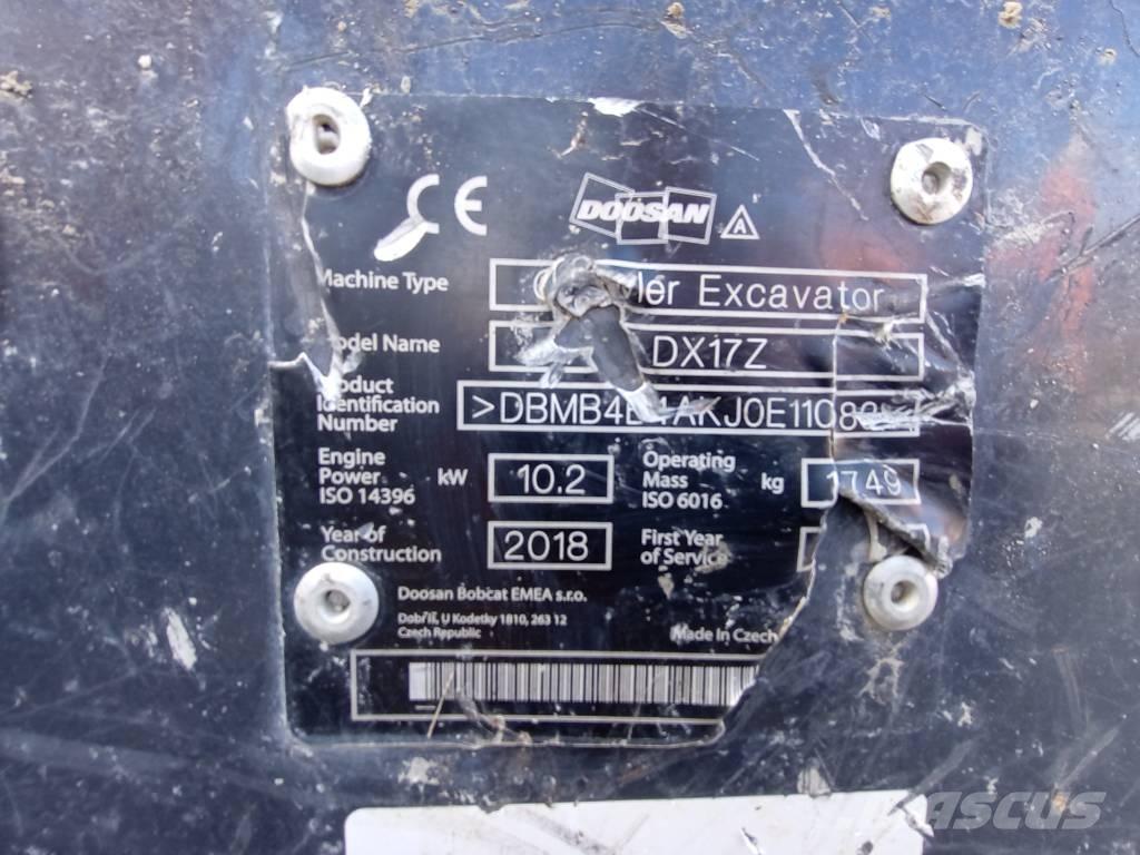 Doosan DX 17 Εκσκαφάκι (διαβολάκι) < 7t
