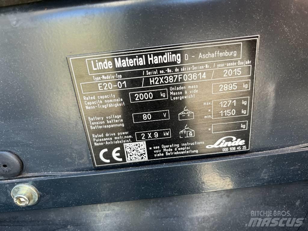 Linde E20-01 Ηλεκτρικά περονοφόρα ανυψωτικά κλαρκ
