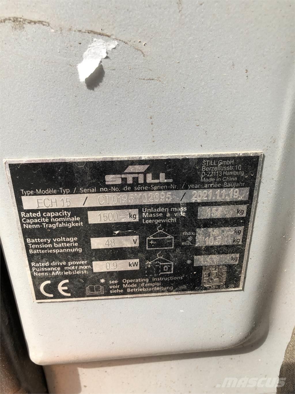 Still ECH 15 Χειροκίνητο περονοφόρο ανυψωτικό