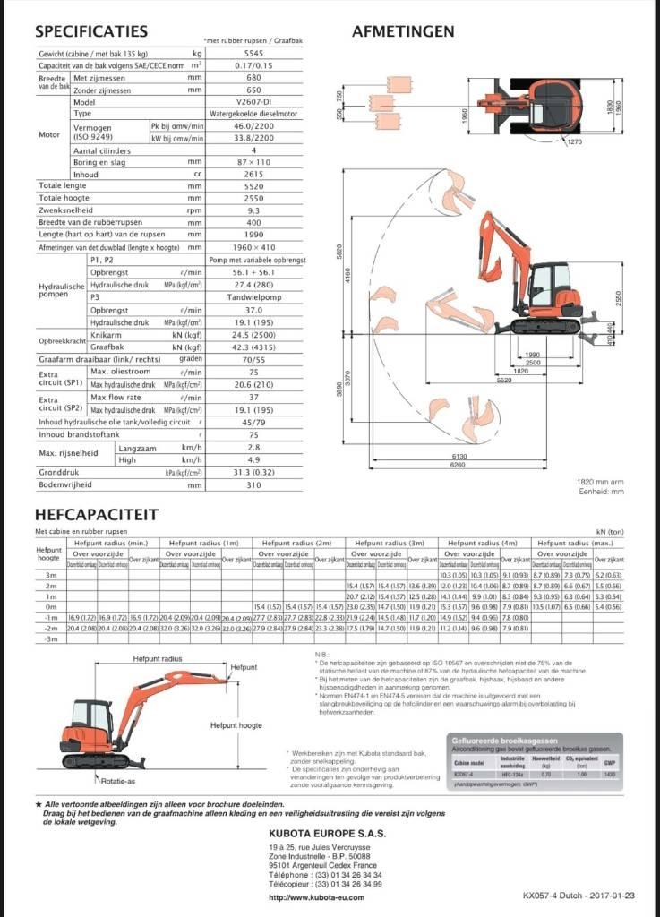 Kubota KX057-4 Εκσκαφάκι (διαβολάκι) < 7t