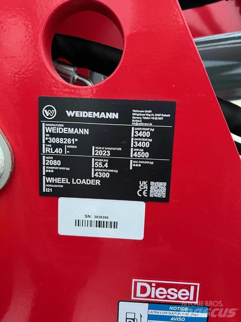 Weidemann 2080 Φορτωτές με λάστιχα (Τροχοφόροι)