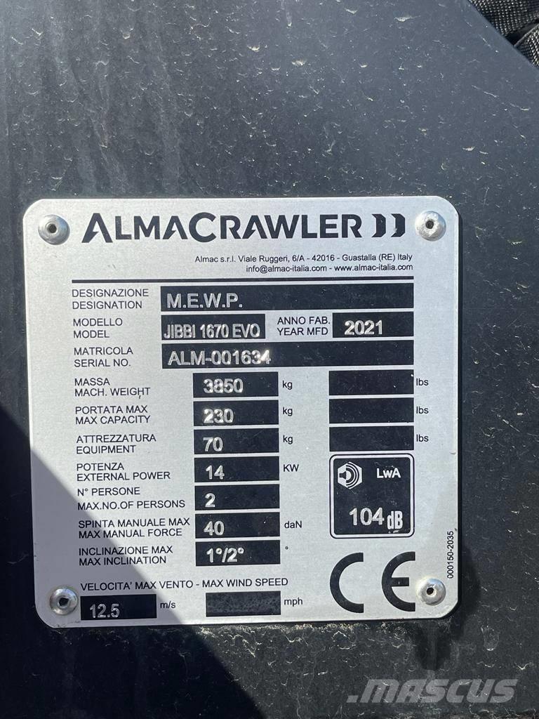 Almac Jibbi 1670 evo Άλλοι ανυψωτήρες και πλατφόρμες