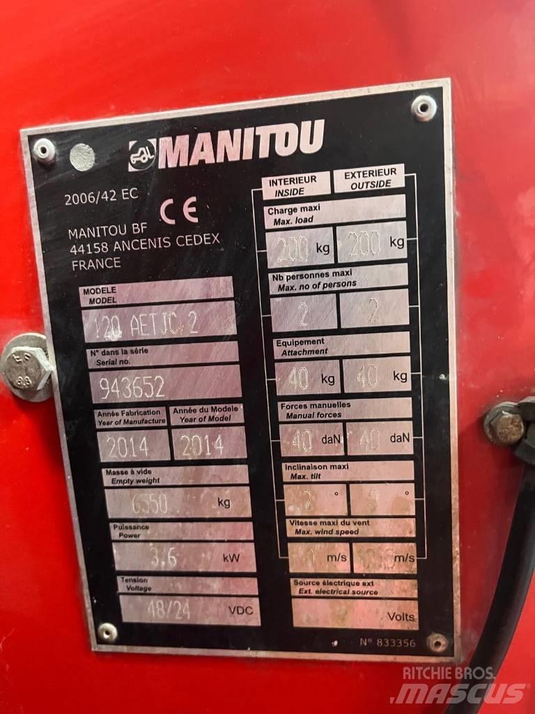 Manitou 120 AET JC Ανυψωτήρες με αρθρωτό βραχίονα