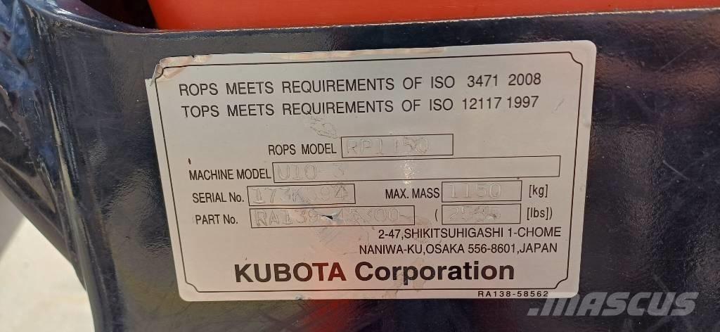 Kubota U 10-3 Εκσκαφάκι (διαβολάκι) < 7t