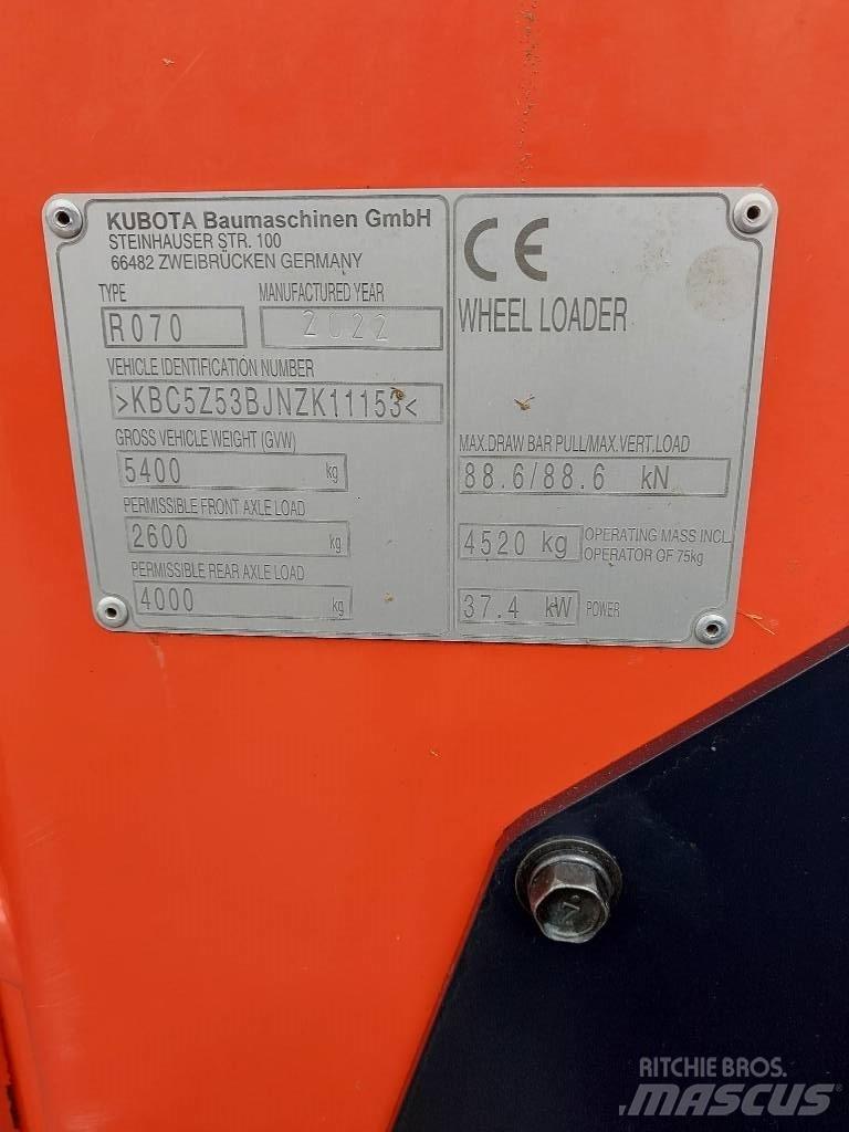 Kubota R 070 Φορτωτές με λάστιχα (Τροχοφόροι)