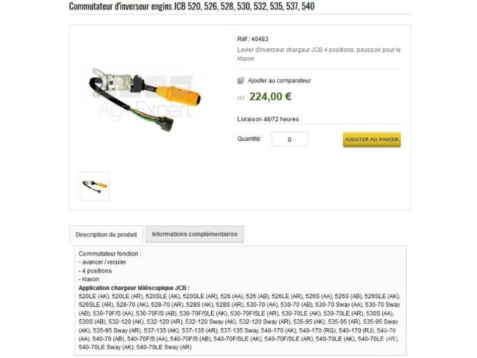 JCB 526S Καμπίνες και εσωτερικό