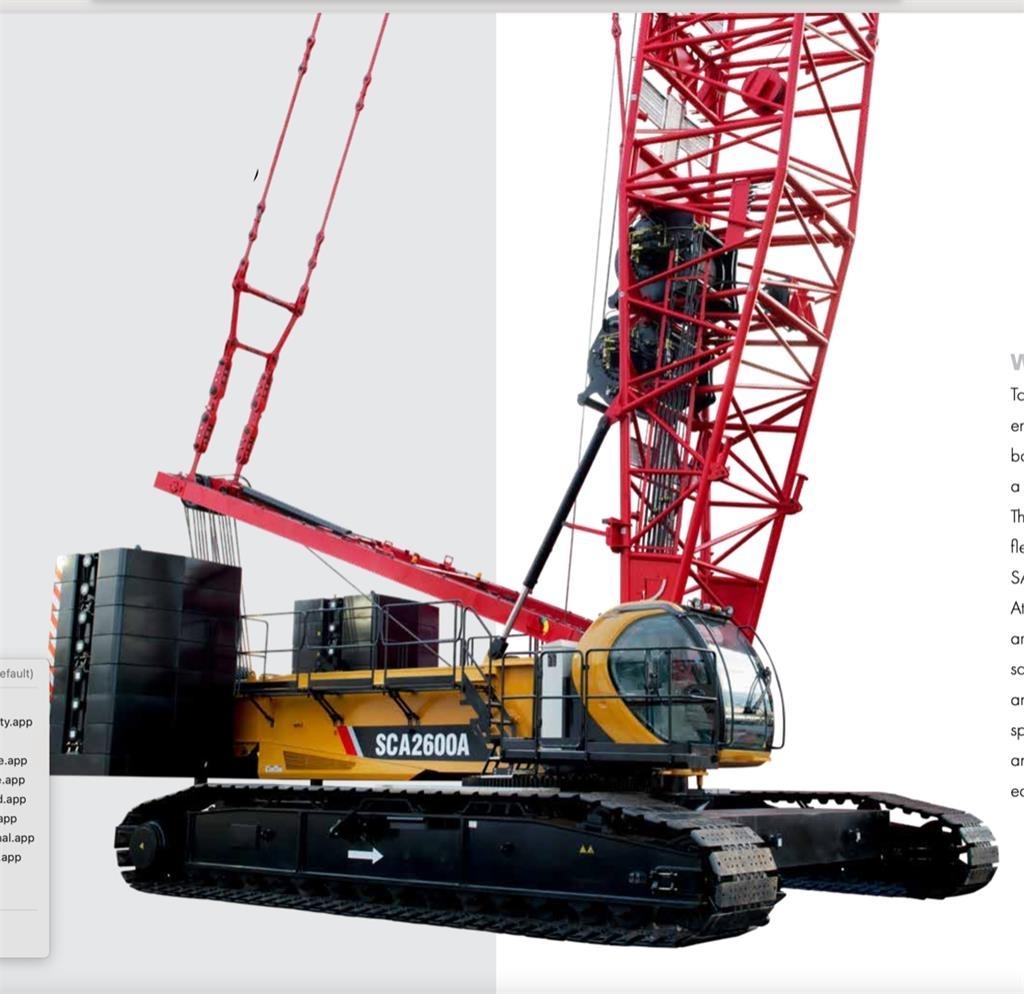Sany SCA2600A Γερανοί με ερπύστριες
