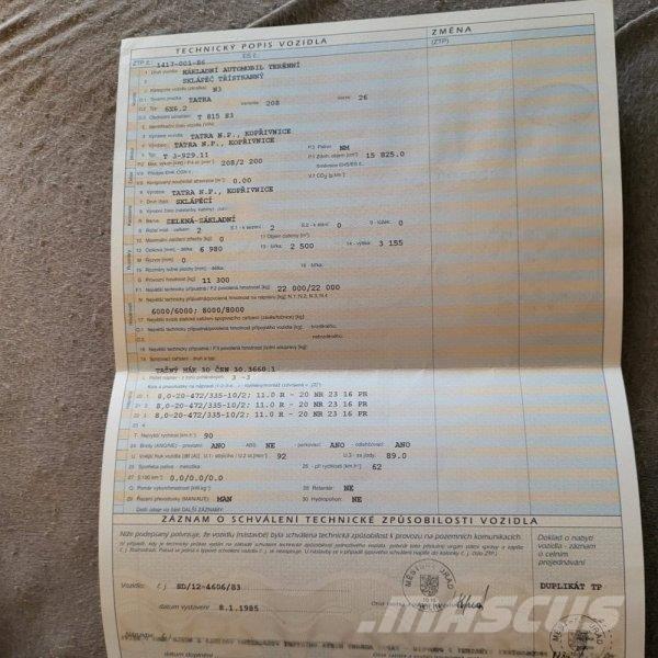 Tatra 815 Φορτηγά Ανατροπή