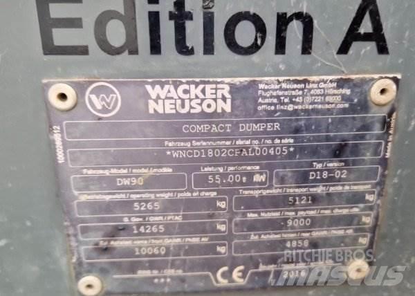 Wacker Neuson DW 90 Άκαμπτα Dumper με ανατρεπόμενο κάδο