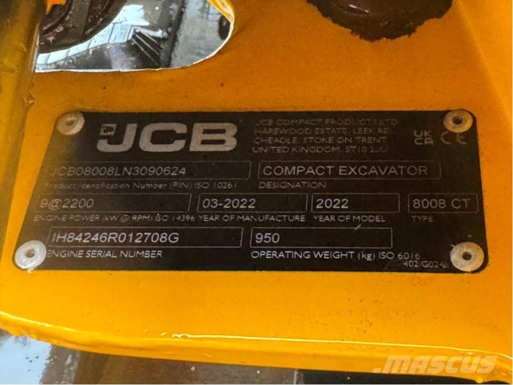 JCB MICRO 8008 Εκσκαφάκι (διαβολάκι) < 7t