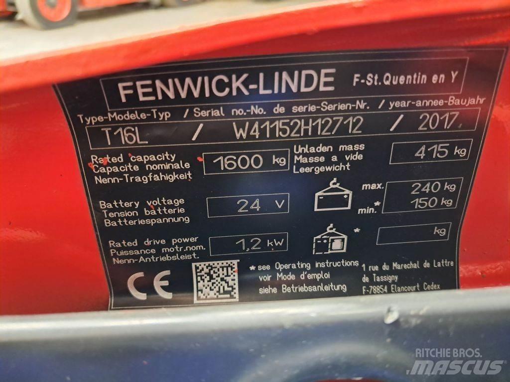 Linde T16L Χειροκίνητο περονοφόρο ανυψωτικό