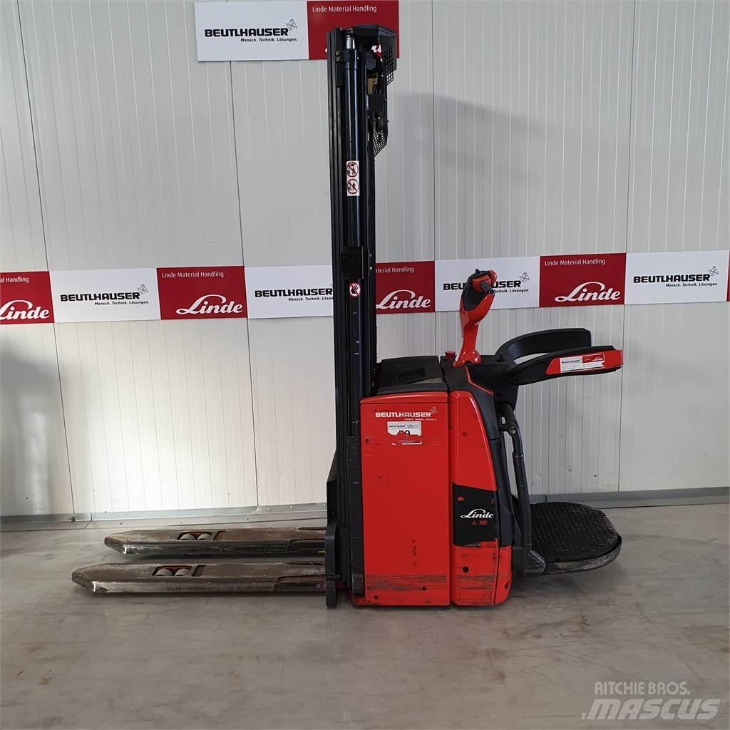 Linde L16AP Παλετοφόρα πεζού χειριστή με ιστό