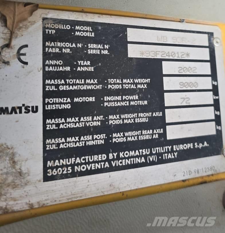 Komatsu WB 93 R-2 Εκσκαφείς Φορτωτές τύπου JCB