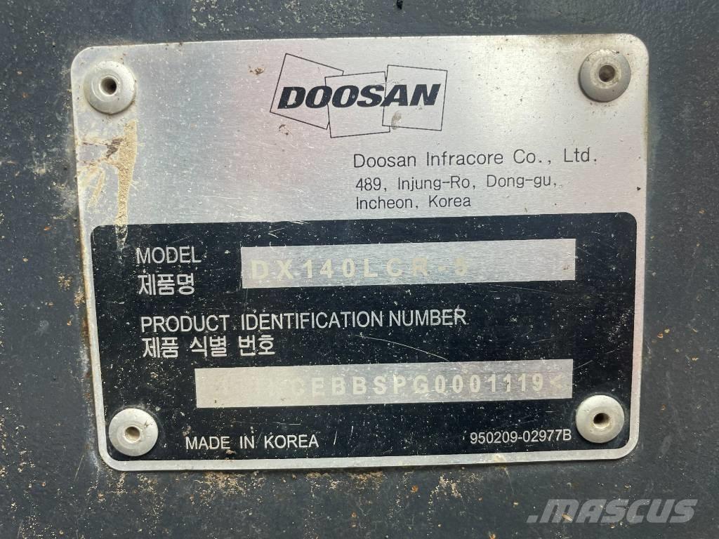 Doosan DX 140 LCR Εκσκαφείς με ερπύστριες