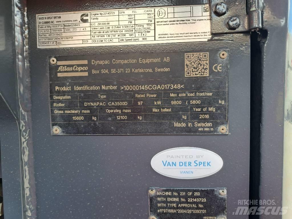 Dynapac CA3500D Οδοστρωτήρες μονού κυλίνδρου