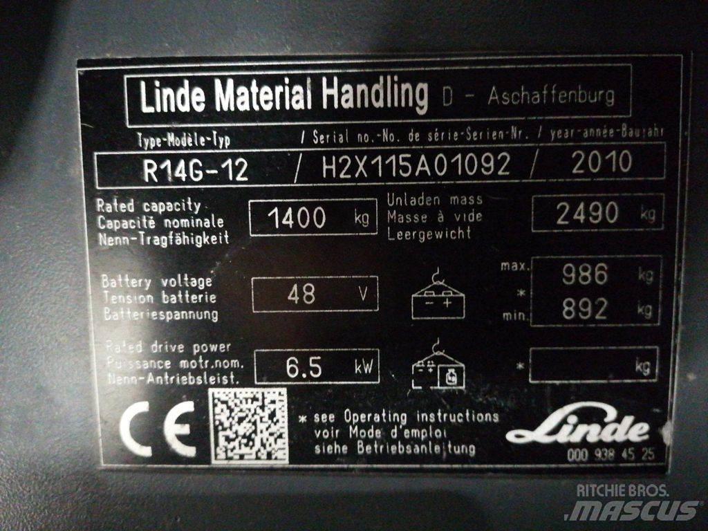 Linde R14G-12 Ανυψωτικά στενών δρόμων