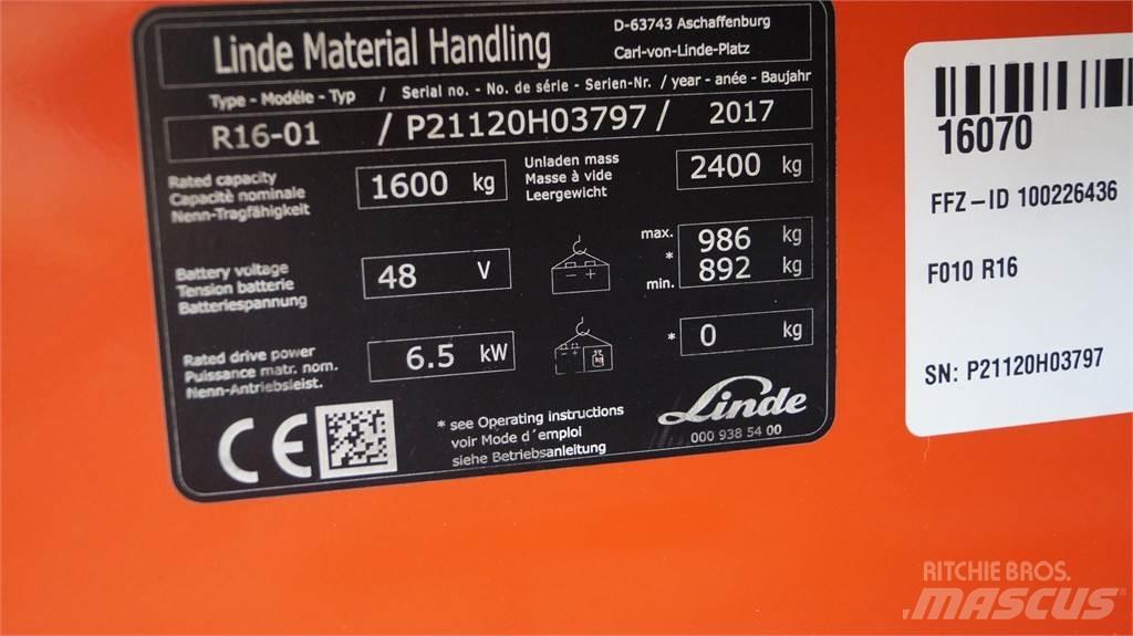 Linde R16 Ανυψωτικά στενών δρόμων
