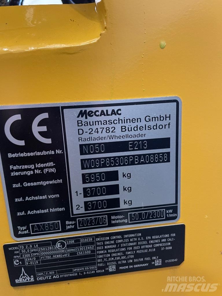 Mecalac AX 850 Φορτωτές με λάστιχα (Τροχοφόροι)