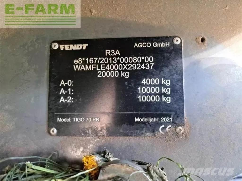Fendt tigo 70 pr Άλλες ημιρυμούλκες