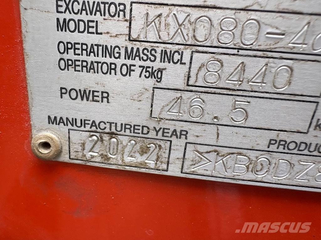 Kubota KX 080 Μίνι εκσκαφείς 7t - 12t
