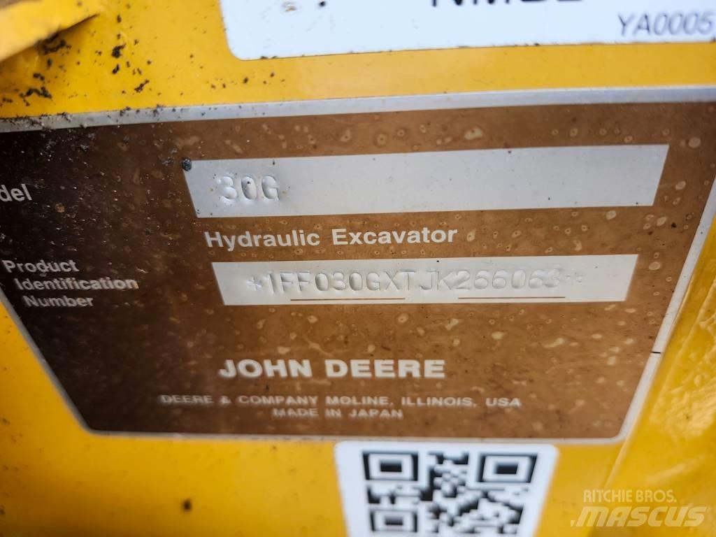 DEERE 30G Εκσκαφάκι (διαβολάκι) < 7t