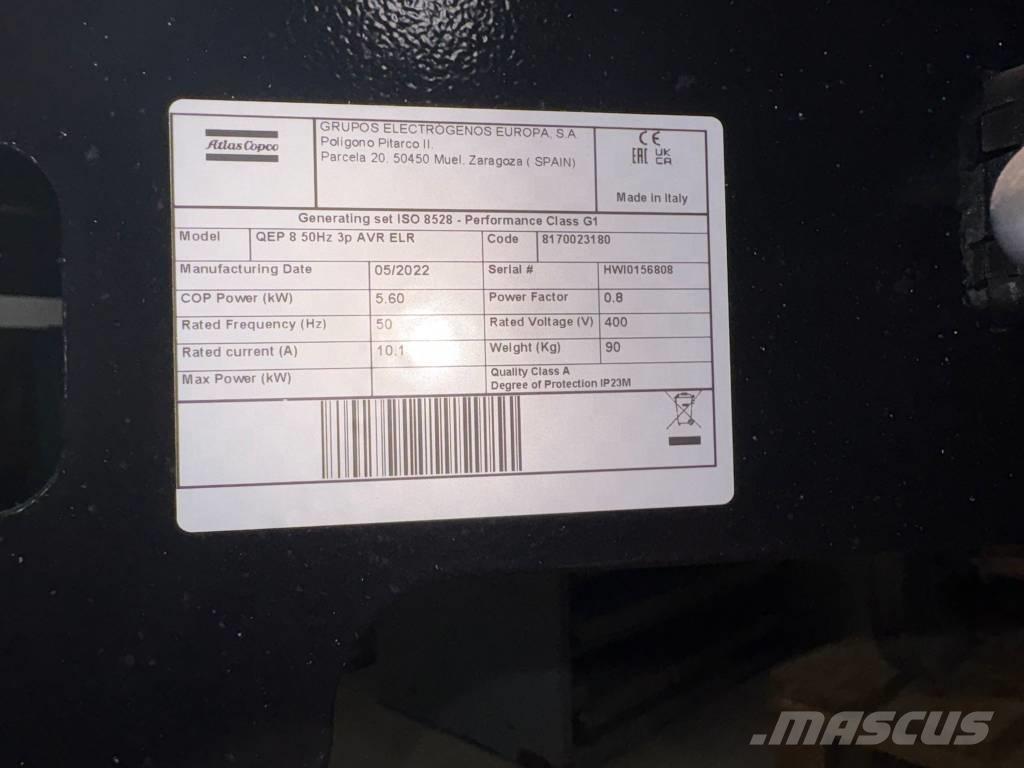 Atlas Copco QEP 8 Γεννήτριες πετρελαίου