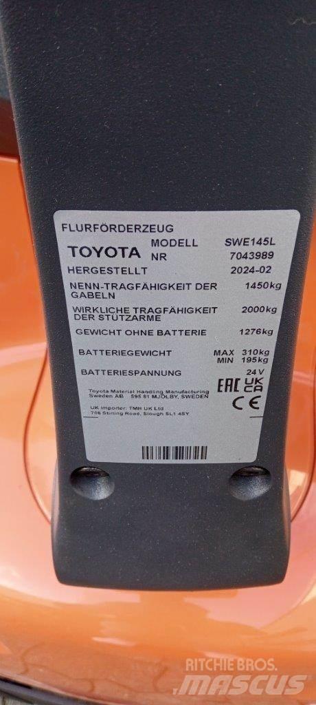 Toyota BT SWE145L Παλετοφόρα πεζού χειριστή με ιστό