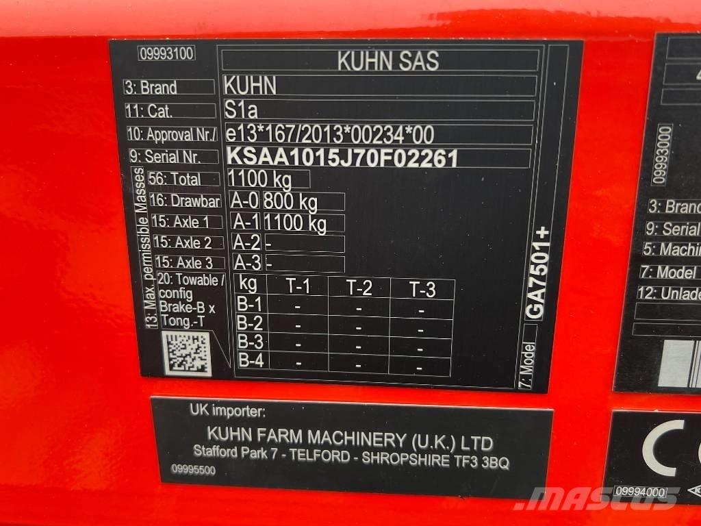 Kuhn GA 7501 Τσουγκράνες και χορτοξηραντικές μηχανές