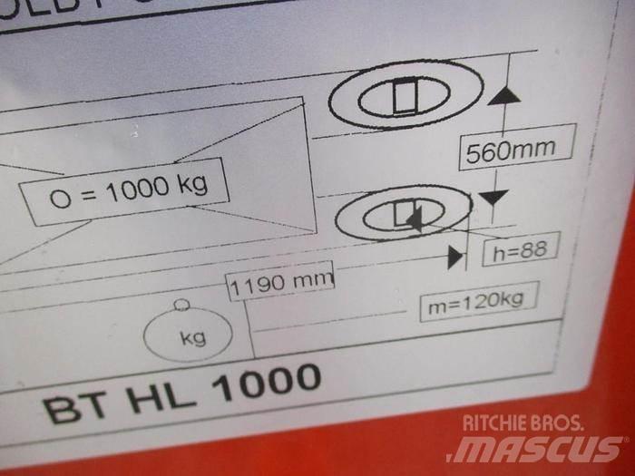 BT HL 1000 Παλετοφόρα πεζού χειριστή με ιστό